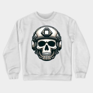 Tactical Skull Dominance Tee: Where Strength Meets Edgy Elegance Crewneck Sweatshirt